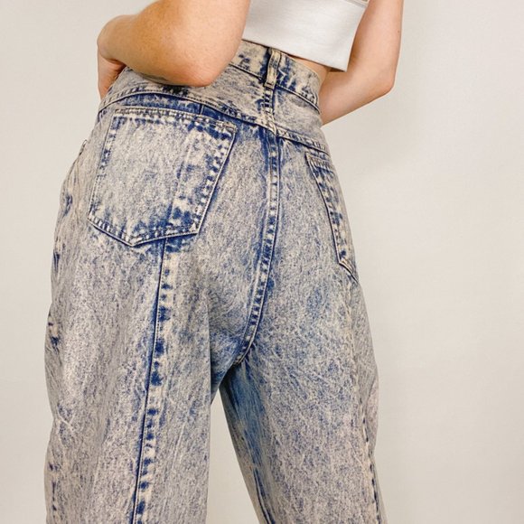 Vintage 90s Venezia Acid Wash High Waist Mom Jeans - Picture 1 of 9
